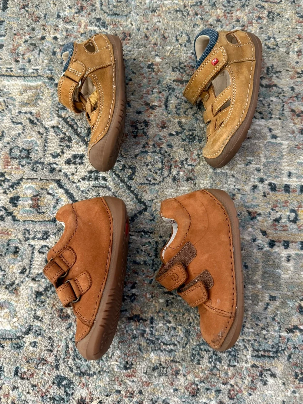 Toddler Brown European Leather Shoes size 4.5-5 US